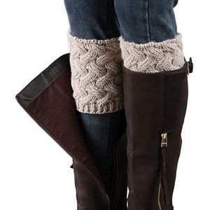 Women Short Crochet Boot Cuffs Winter Leg Warmers